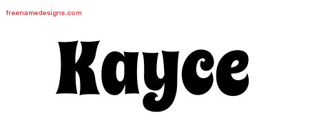 Groovy Name Tattoo Designs Kayce Free Lettering