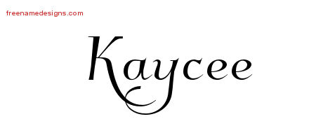 Elegant Name Tattoo Designs Kaycee Free Graphic