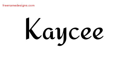 Calligraphic Stylish Name Tattoo Designs Kaycee Download Free
