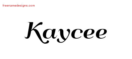 Art Deco Name Tattoo Designs Kaycee Printable