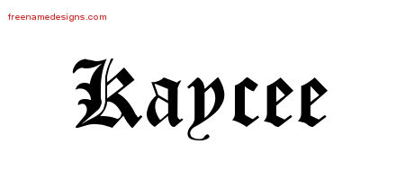 Blackletter Name Tattoo Designs Kaycee Graphic Download