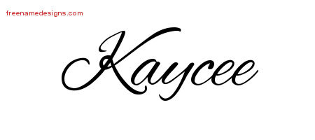 Cursive Name Tattoo Designs Kaycee Download Free