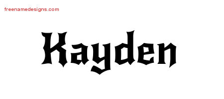 Gothic Name Tattoo Designs Kayden Download Free