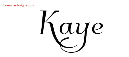 Elegant Name Tattoo Designs Kaye Free Graphic