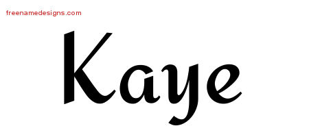 Calligraphic Stylish Name Tattoo Designs Kaye Download Free