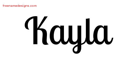 Handwritten Name Tattoo Designs Kayla Free Download