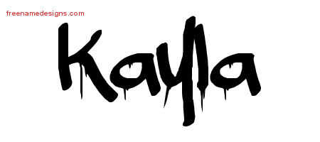 Graffiti Name Tattoo Designs Kayla Free Lettering