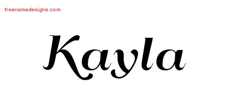 Art Deco Name Tattoo Designs Kayla Printable