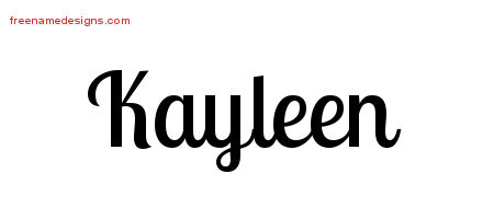 Handwritten Name Tattoo Designs Kayleen Free Download