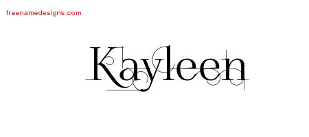 Decorated Name Tattoo Designs Kayleen Free