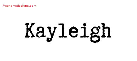 Typewriter Name Tattoo Designs Kayleigh Free Download