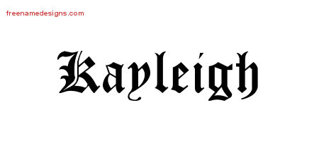 Blackletter Name Tattoo Designs Kayleigh Graphic Download