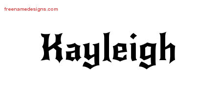 Gothic Name Tattoo Designs Kayleigh Free Graphic