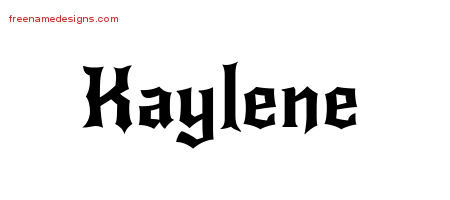 Gothic Name Tattoo Designs Kaylene Free Graphic