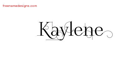 Decorated Name Tattoo Designs Kaylene Free