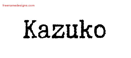 Typewriter Name Tattoo Designs Kazuko Free Download