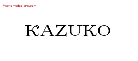 Flourishes Name Tattoo Designs Kazuko Printable