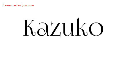 Vintage Name Tattoo Designs Kazuko Free Download