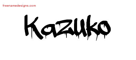 Graffiti Name Tattoo Designs Kazuko Free Lettering