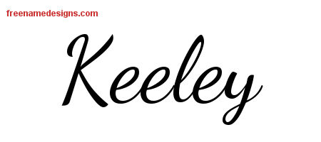 Lively Script Name Tattoo Designs Keeley Free Printout