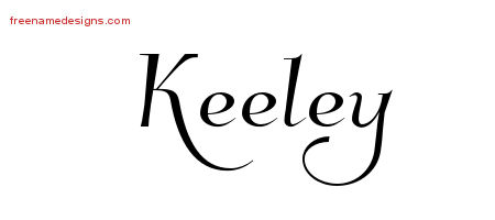 Elegant Name Tattoo Designs Keeley Free Graphic