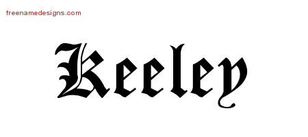 Blackletter Name Tattoo Designs Keeley Graphic Download