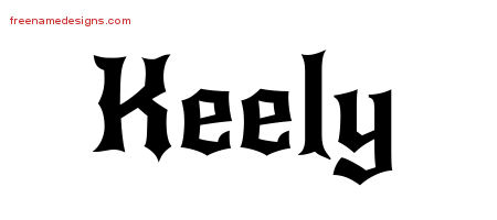 Gothic Name Tattoo Designs Keely Free Graphic