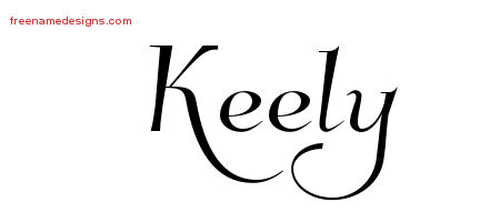 Elegant Name Tattoo Designs Keely Free Graphic