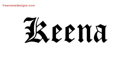 Blackletter Name Tattoo Designs Keena Graphic Download