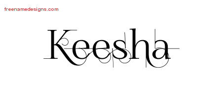 Decorated Name Tattoo Designs Keesha Free