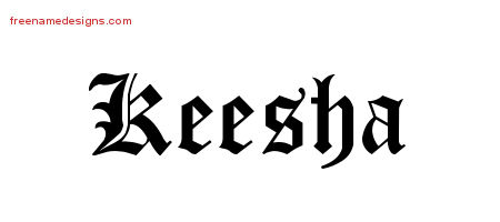 Blackletter Name Tattoo Designs Keesha Graphic Download