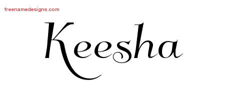 Elegant Name Tattoo Designs Keesha Free Graphic