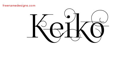 Decorated Name Tattoo Designs Keiko Free
