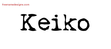 Vintage Writer Name Tattoo Designs Keiko Free Lettering