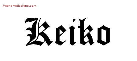 Blackletter Name Tattoo Designs Keiko Graphic Download
