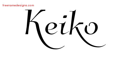 Elegant Name Tattoo Designs Keiko Free Graphic