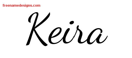 Lively Script Name Tattoo Designs Keira Free Printout