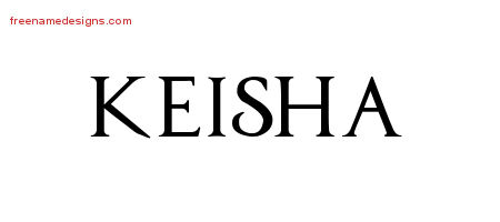 Regal Victorian Name Tattoo Designs Keisha Graphic Download