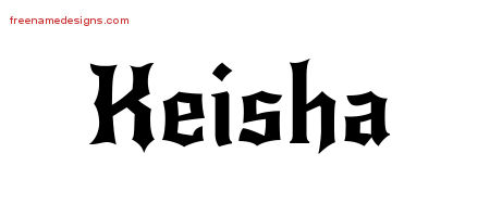 Gothic Name Tattoo Designs Keisha Free Graphic