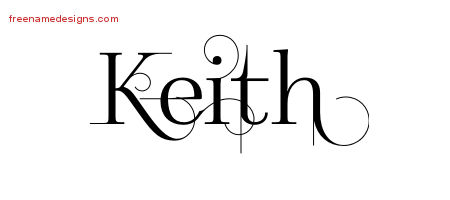 Decorated Name Tattoo Designs Keith Free