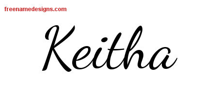 Lively Script Name Tattoo Designs Keitha Free Printout