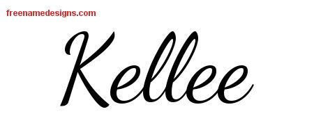 Lively Script Name Tattoo Designs Kellee Free Printout