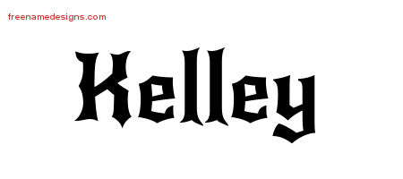 Gothic Name Tattoo Designs Kelley Free Graphic