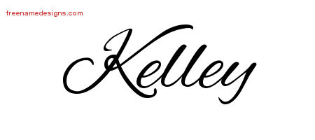 Cursive Name Tattoo Designs Kelley Free Graphic