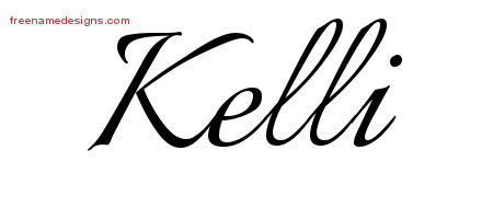 Calligraphic Name Tattoo Designs Kelli Download Free