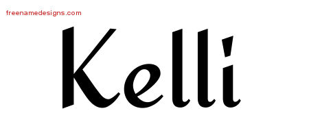 Calligraphic Stylish Name Tattoo Designs Kelli Download Free