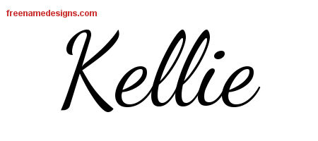 Lively Script Name Tattoo Designs Kellie Free Printout