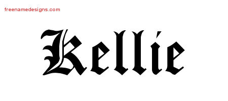 Blackletter Name Tattoo Designs Kellie Graphic Download