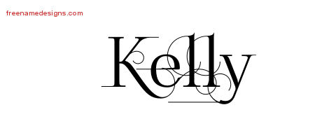 Decorated Name Tattoo Designs Kelly Free