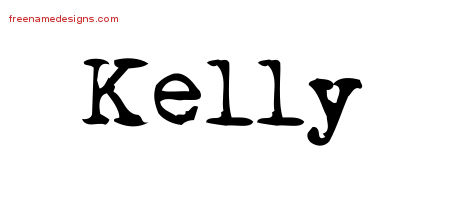 Vintage Writer Name Tattoo Designs Kelly Free